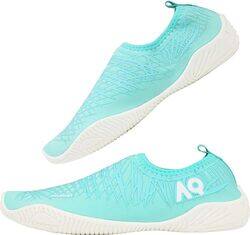 AquRun Edge White/Mint Beach Running Shoes for Toddler/Youth